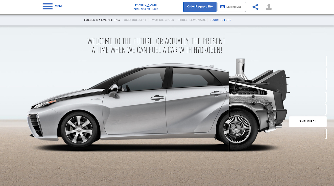 Toyota Mirai Hydrogen Fuel Cell Car